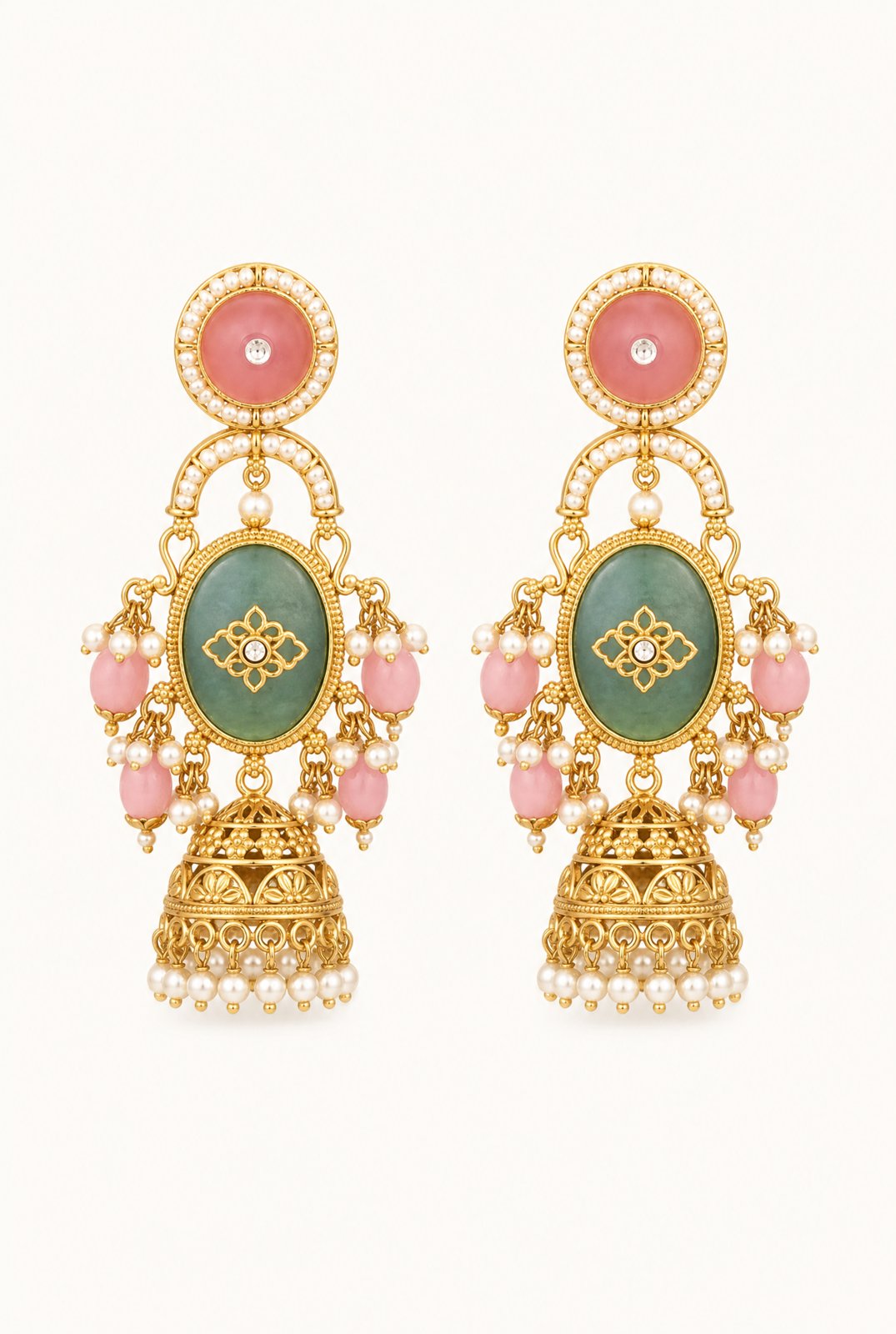 Zunaira Earrings (Turquoise & Pink)
