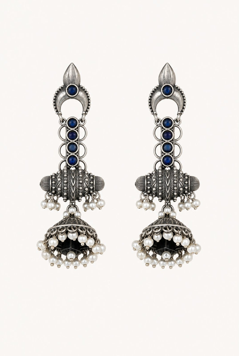 Neelam Oxidized Earring